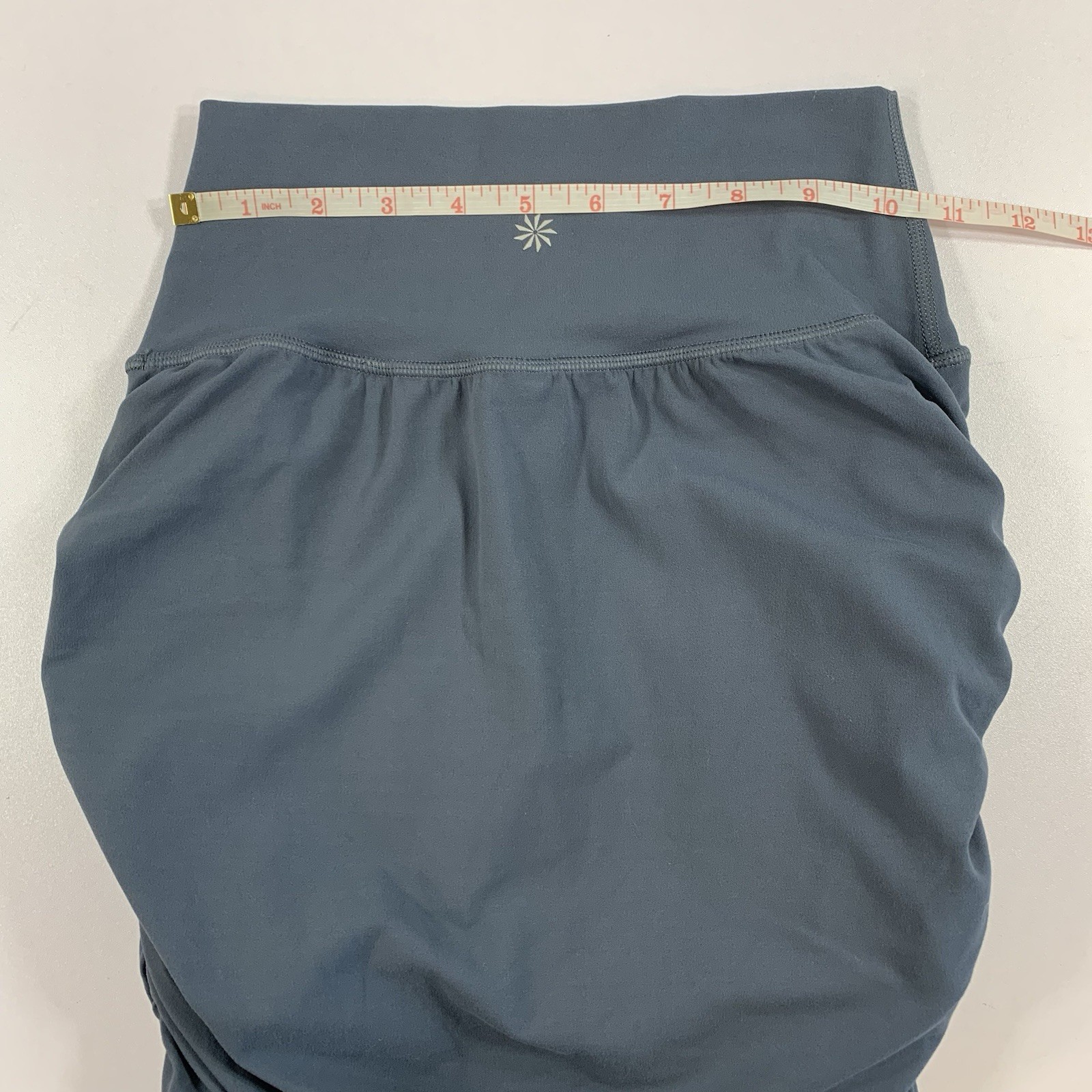 ⚽️ Athleta Transcend Skort XS Slate Grey/Blue High Rise Ruched - photo 2