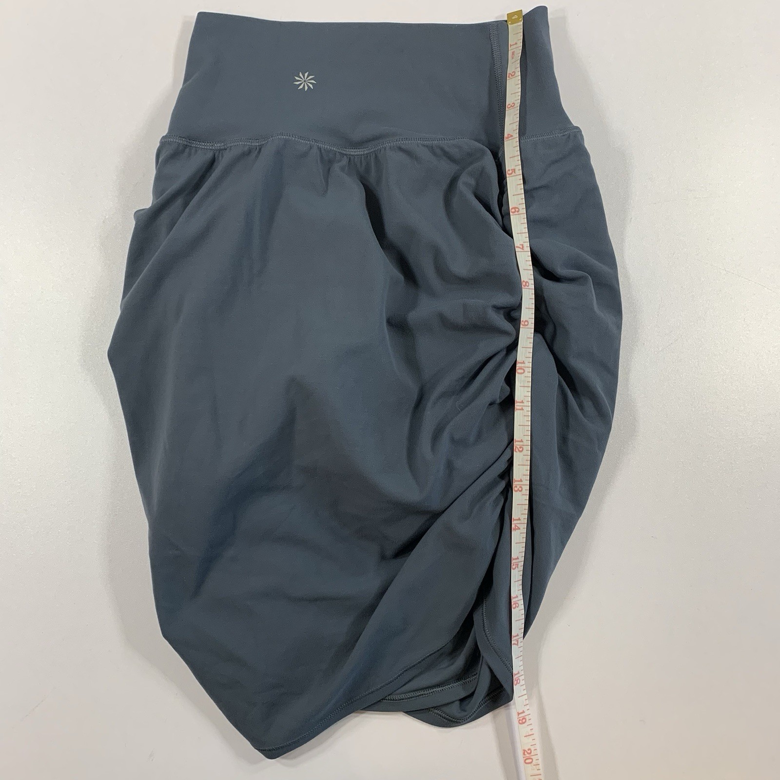 ⚽️ Athleta Transcend Skort XS Slate Grey/Blue High Rise Ruched - photo 3