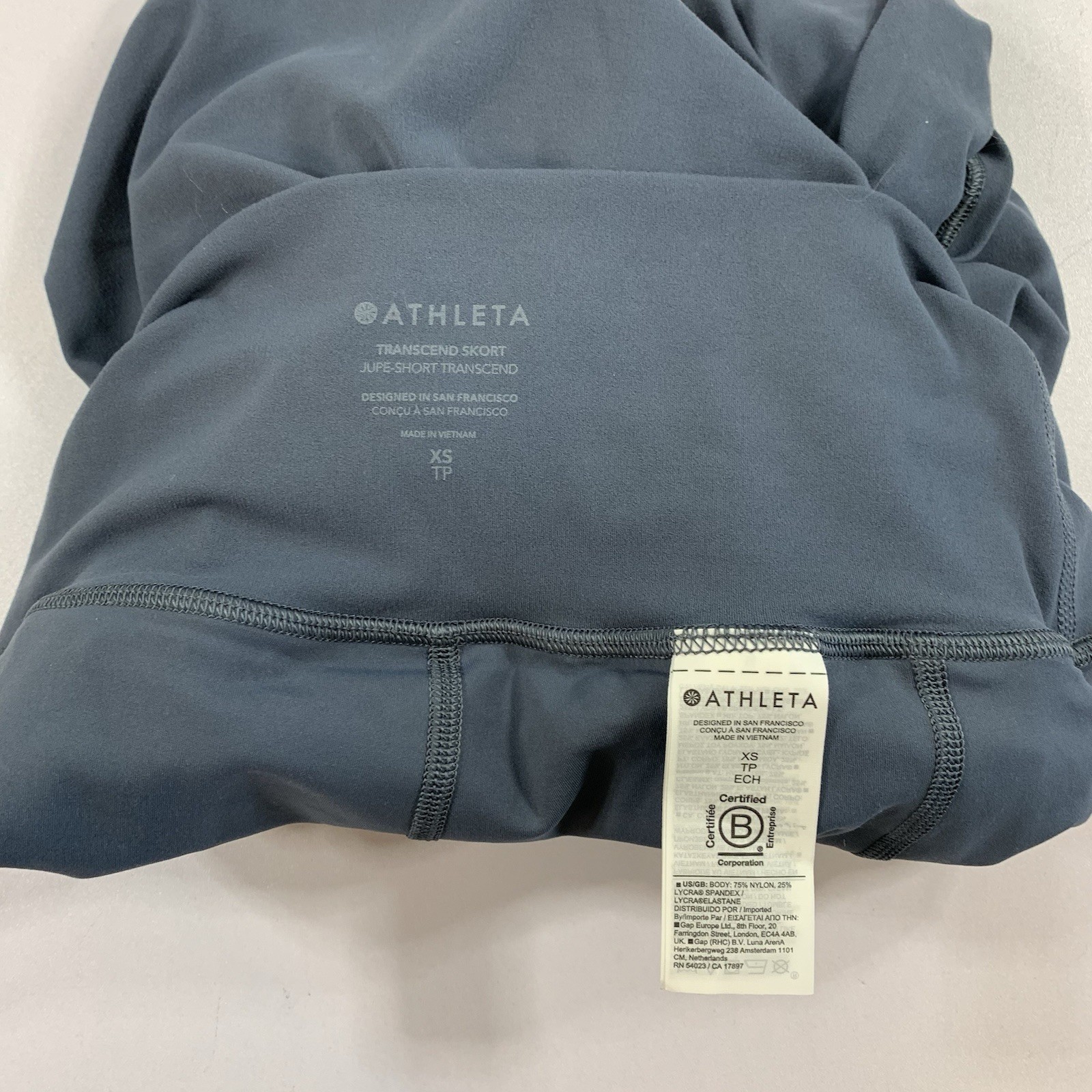 ⚽️ Athleta Transcend Skort XS Slate Grey/Blue High Rise Ruched - photo 5
