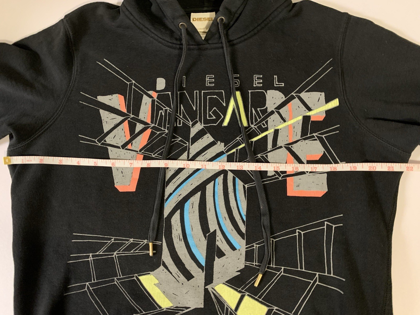 ⚽️ Diesel VANGARDE S-Ginn-T10 Industrial Graphic Hoodie Size M - photo 4