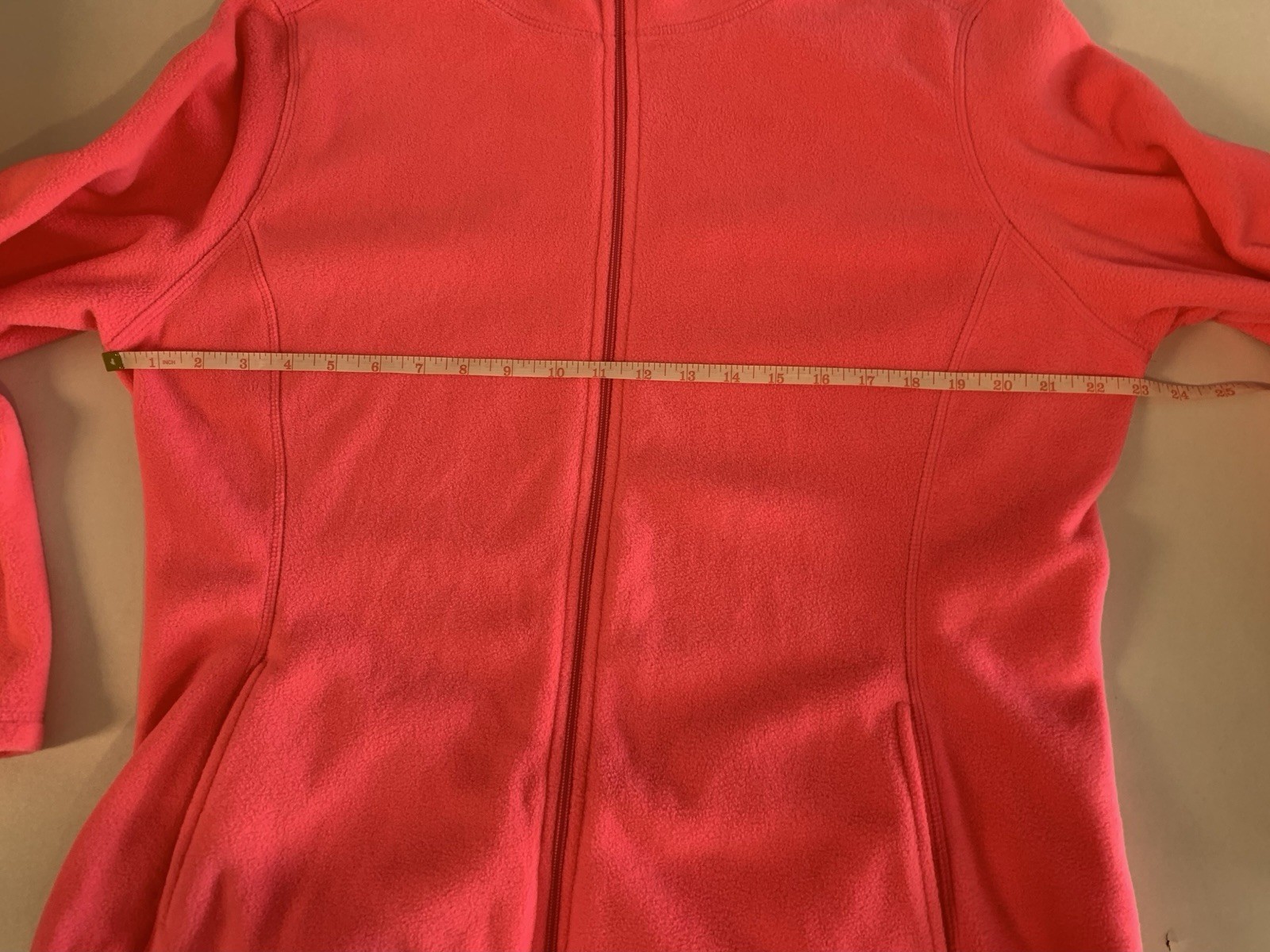 ⚽️ Old Navy Neon Pink Fleece XL Full Zip Bright Monochrome - photo 2