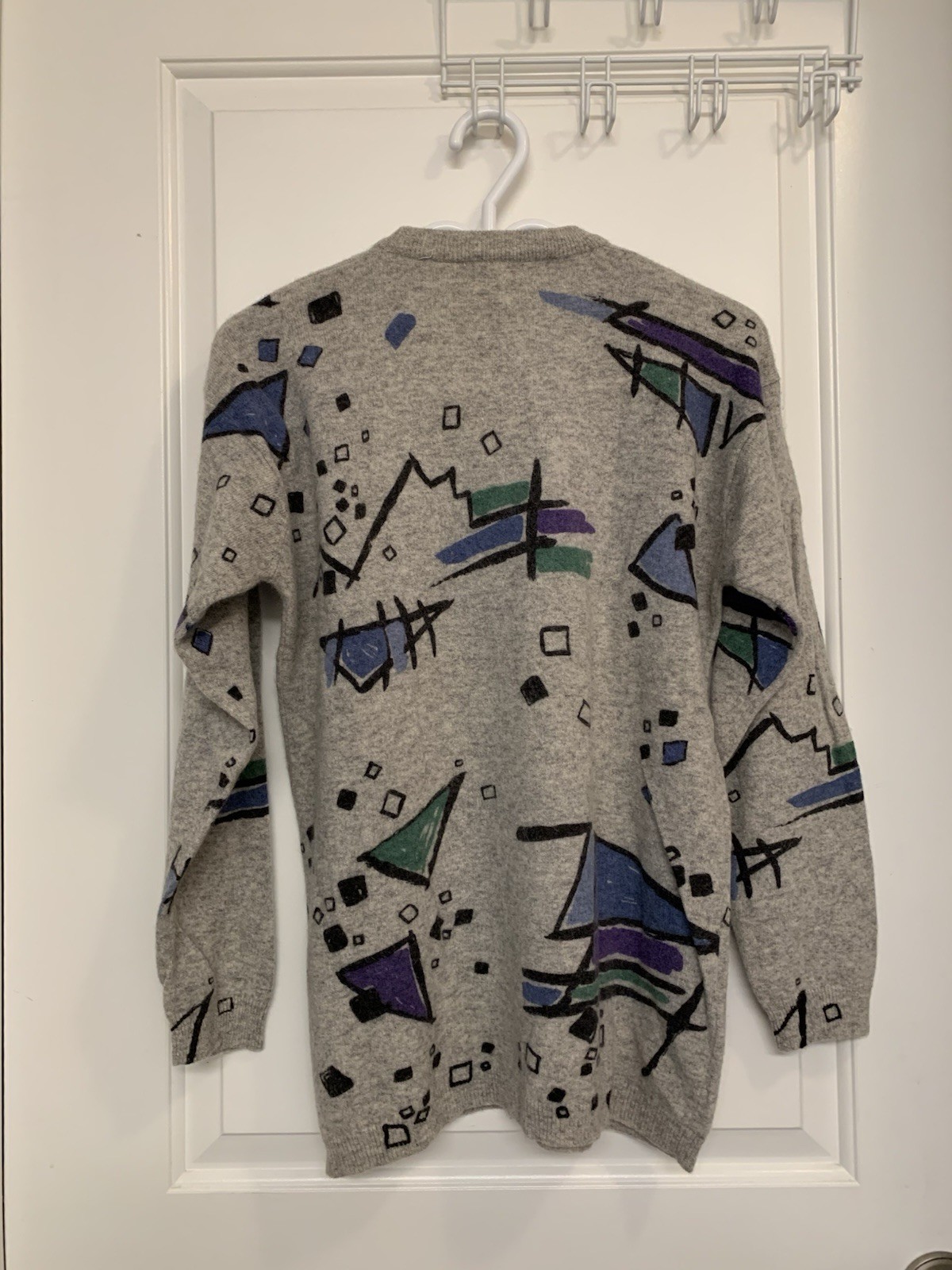 ⚽️ Vintage Distinctions Abstract Geometric Memphis Sweater - photo 4