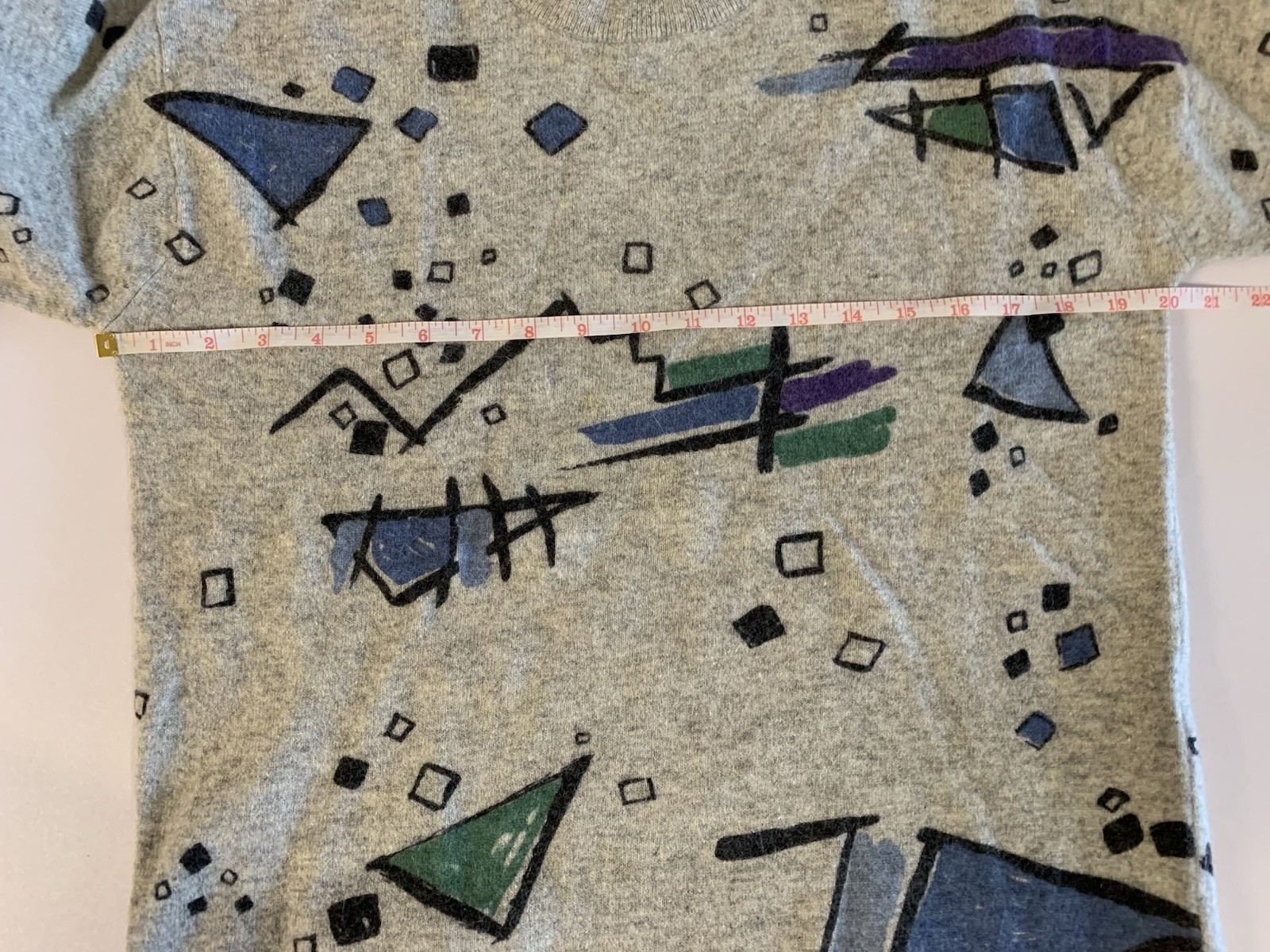 ⚽️ Vintage Distinctions Abstract Geometric Memphis Sweater - photo 5