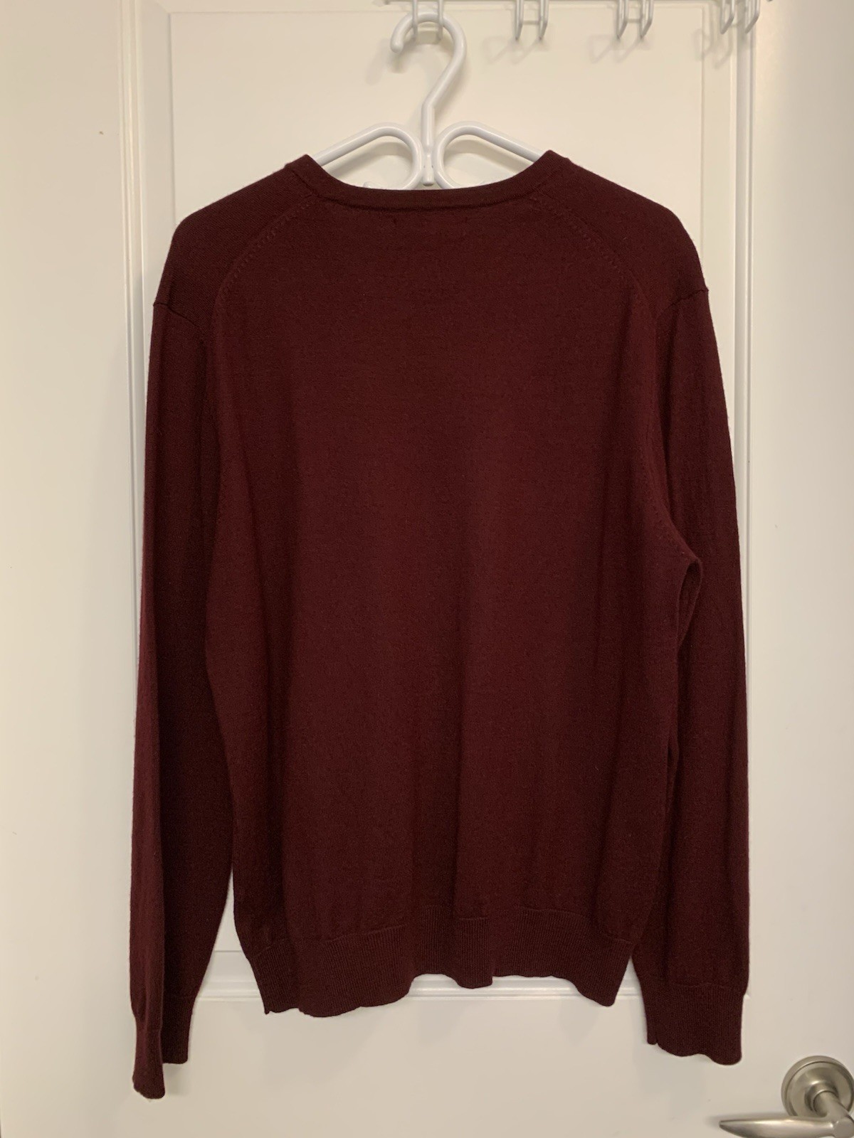 ⚽️ Britches Merino Wool Blend V-neck Sweater Mens XL Maroon - photo 2