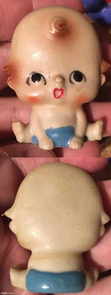LOT OF 7 SMALL BABY DOLLS KEWPIE MATTEL SHOE BABY 1965 UD DOLL - photo 2