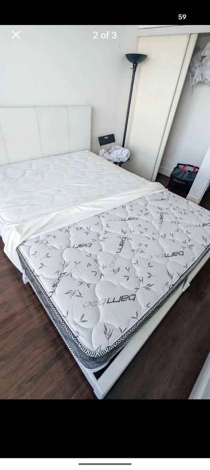 Queen Bed + Mattress + Bed Box - photo 2