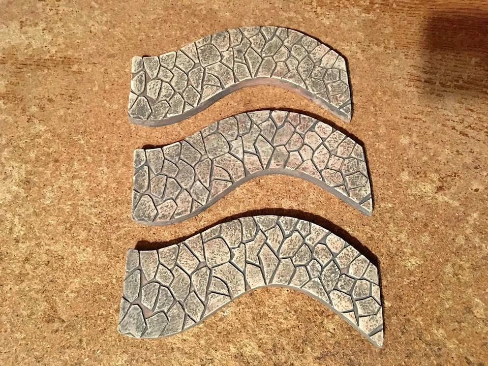 LOT OF 3 CURVED FAIRY PATH 7" GARDEN DECOR MAYRICH COMPANY