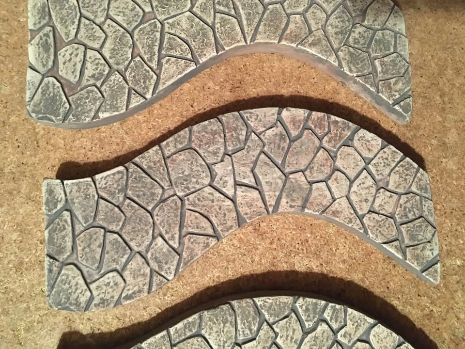 LOT OF 3 CURVED FAIRY PATH 7" GARDEN DECOR MAYRICH COMPANY - photo 3