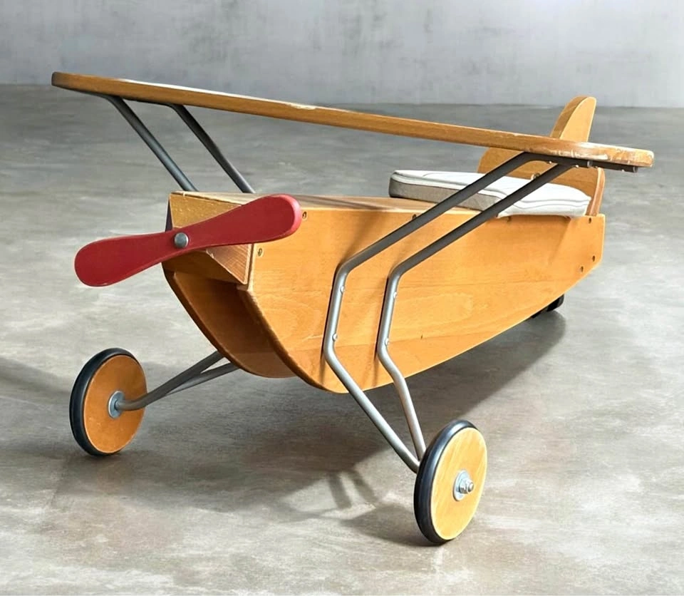Moulin Roty Wooden Ride-On Airplane