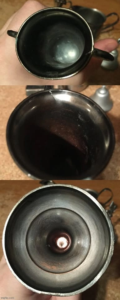 LOT OF 6 VINTAGE SILVER TONE VASE BELL MINI PITCHER CANDLE SNUFF - photo 3