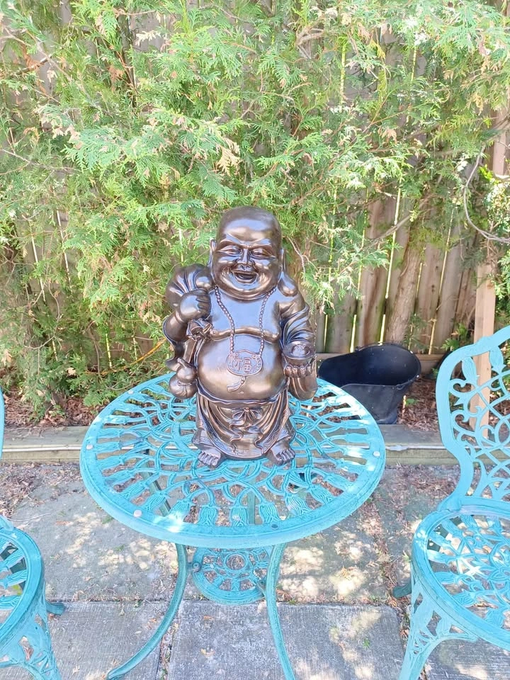 Brand New Laughing Buddha Garden Ornament 18 inches - photo 2