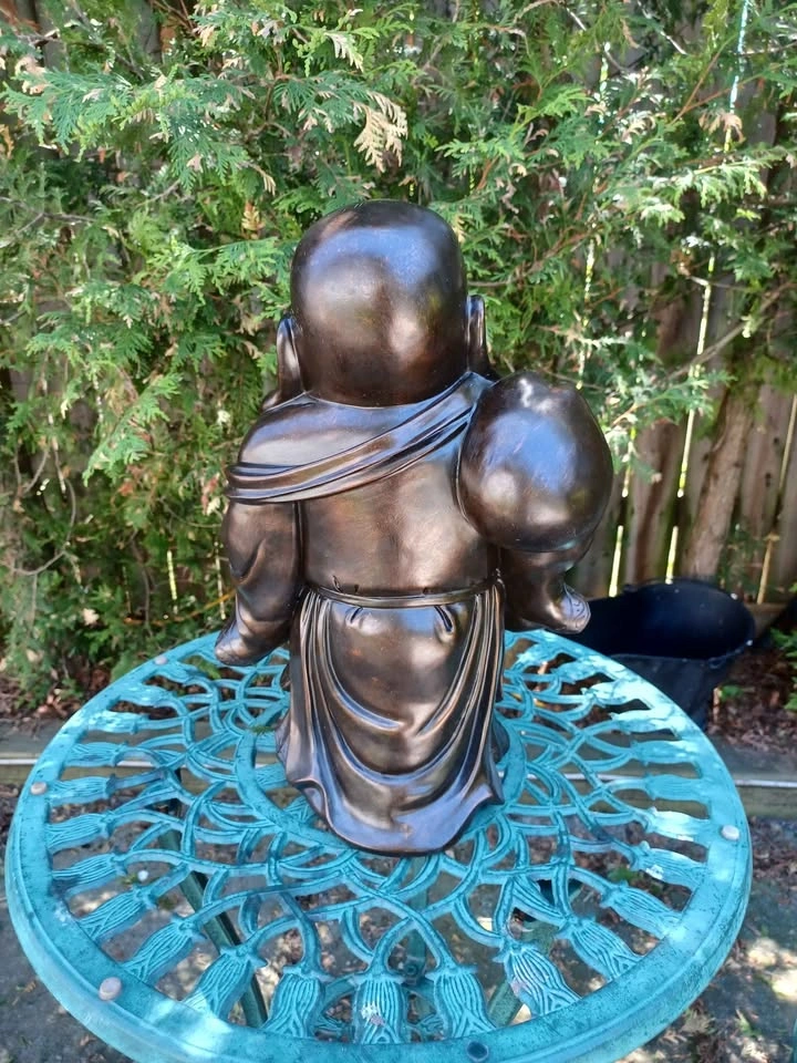 Brand New Laughing Buddha Garden Ornament 18 inches - photo 3