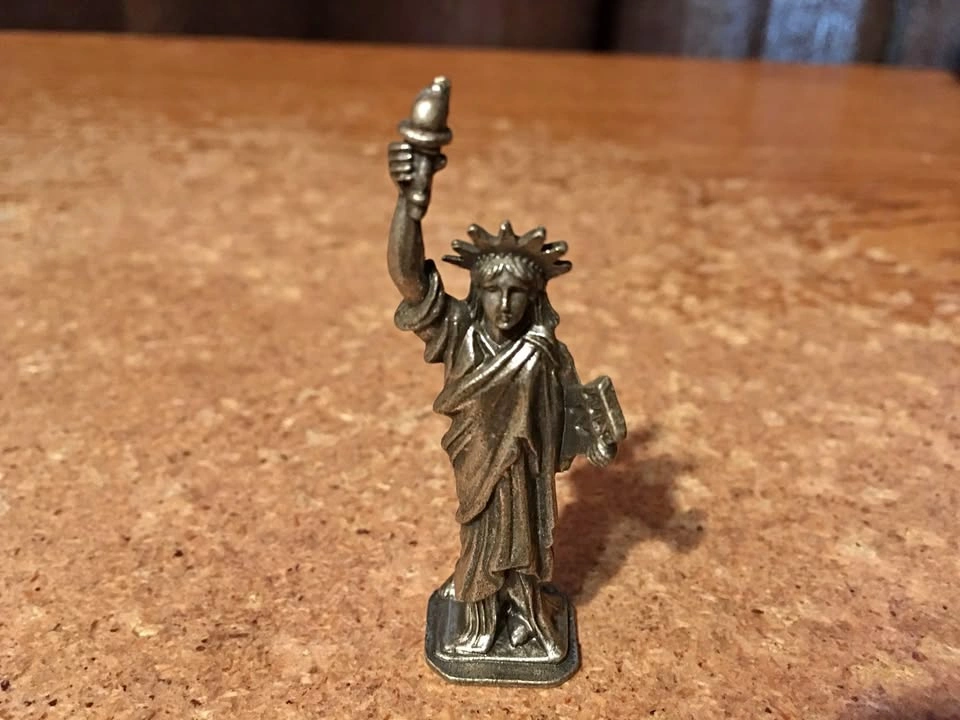 MINIATURE PEWTER STATUE OF LIBERTY 2.5" FIGURINE