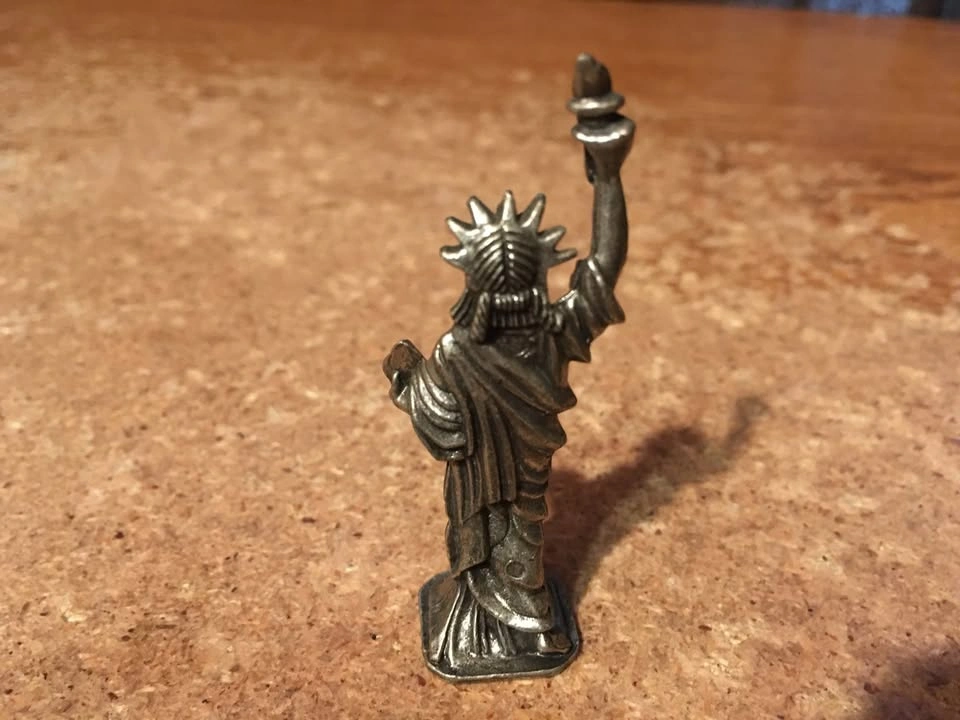 MINIATURE PEWTER STATUE OF LIBERTY 2.5" FIGURINE - photo 2