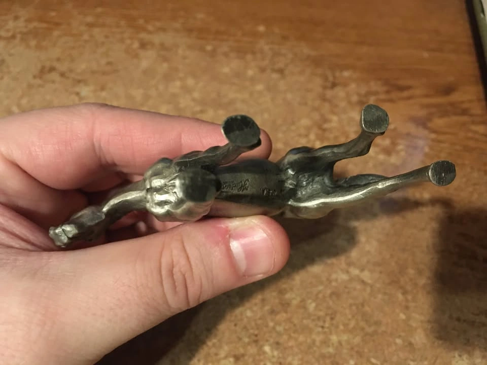 HUDSON PEWTER HORSE FIGURINE #100 3" X 3.75" - photo 4