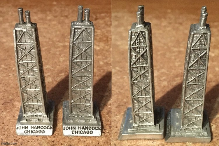 Lot of 5 Spoontiques Pewter Chicago Landmarks Figurines - photo 2