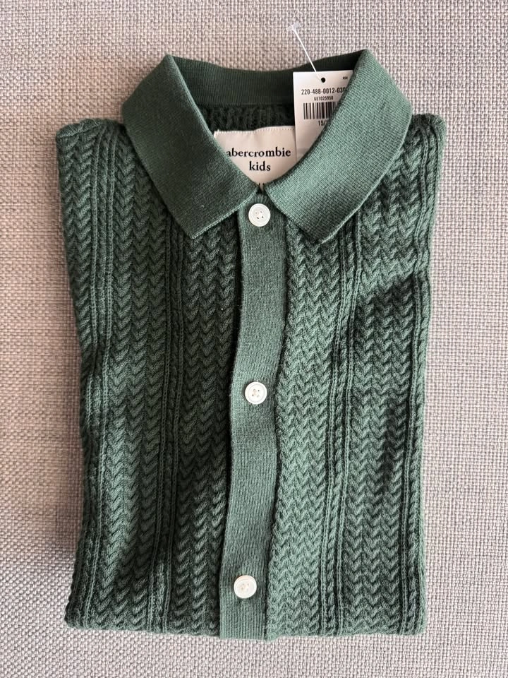 Abercrombie Boys Button-through Sweater Polo ~ Size 15/16⚽️ - photo 3