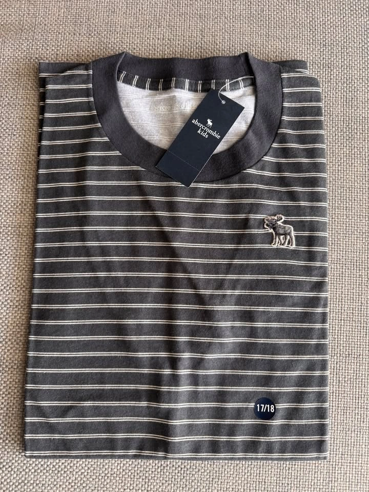 Abercrombie Boys Striped Essential Icon Crew Tee ⚽️ - photo 2