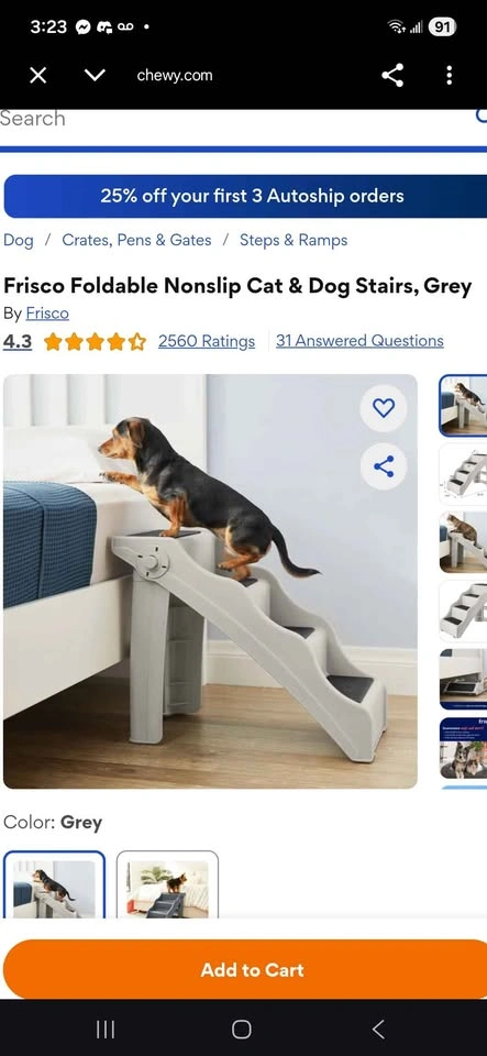 Frisco Foldable Nonslip Cat & Dog Stairs - photo 2