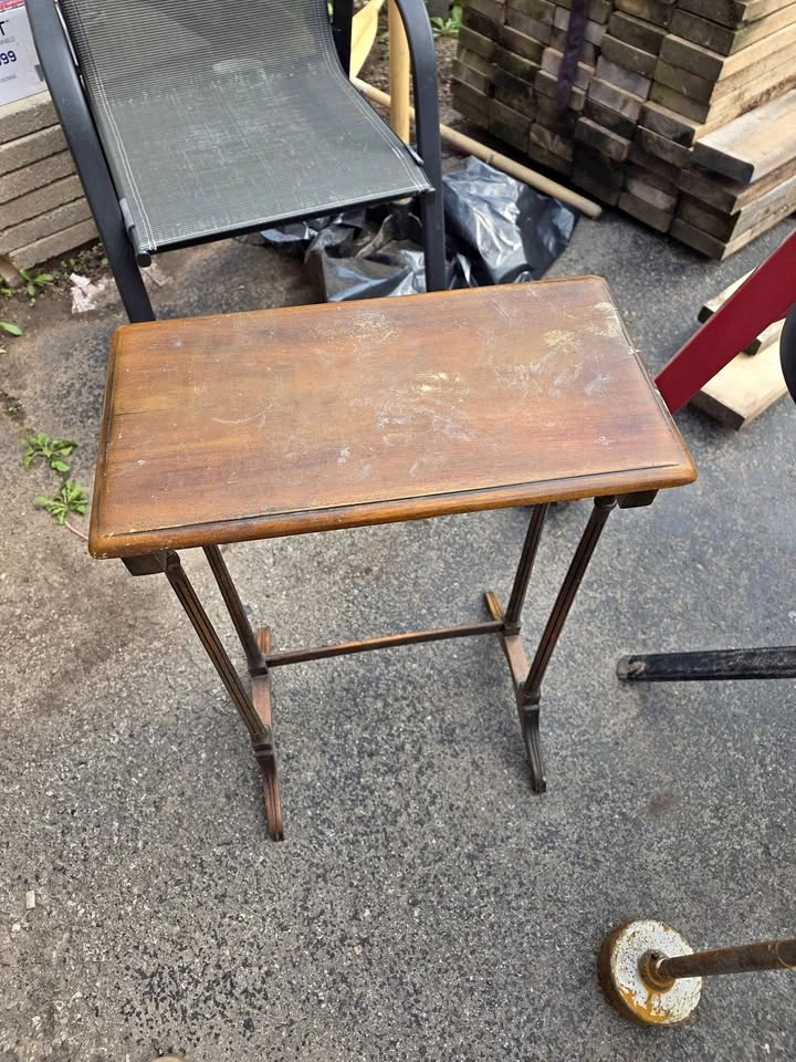 Vintage Wood End Table