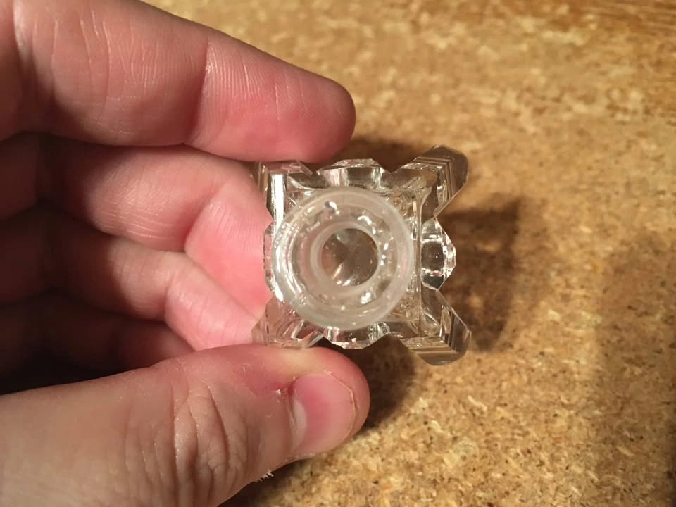 ANTIQUE ART DECO WHEEL CUT CRYSTAL PERFUME BOTTLE CZECH GLASS - photo 5
