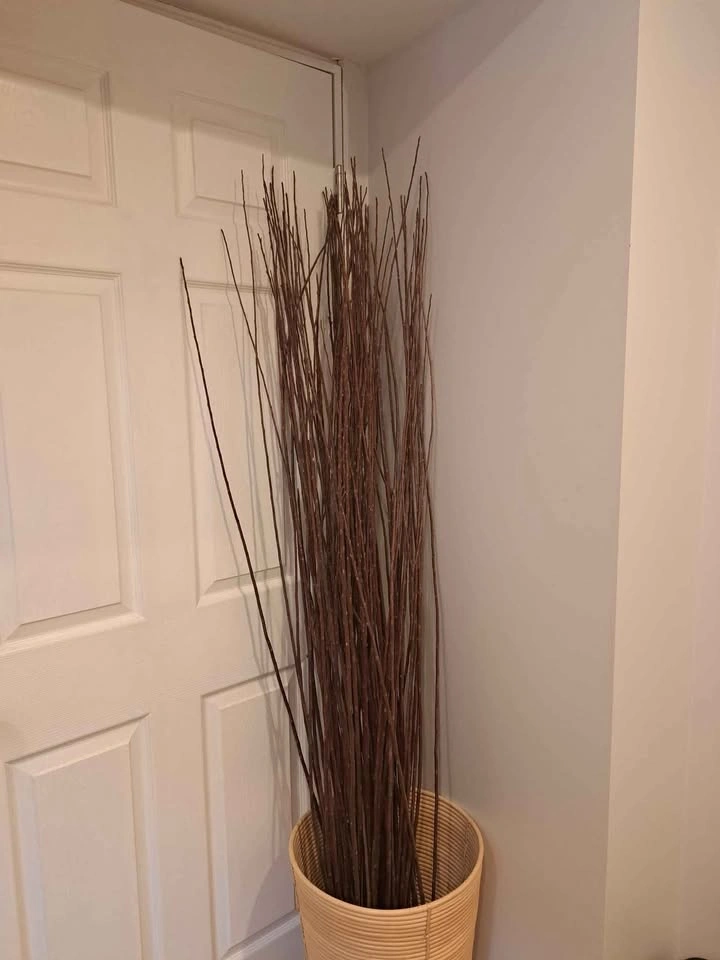 Decorative branches in wicker vase - photo 2