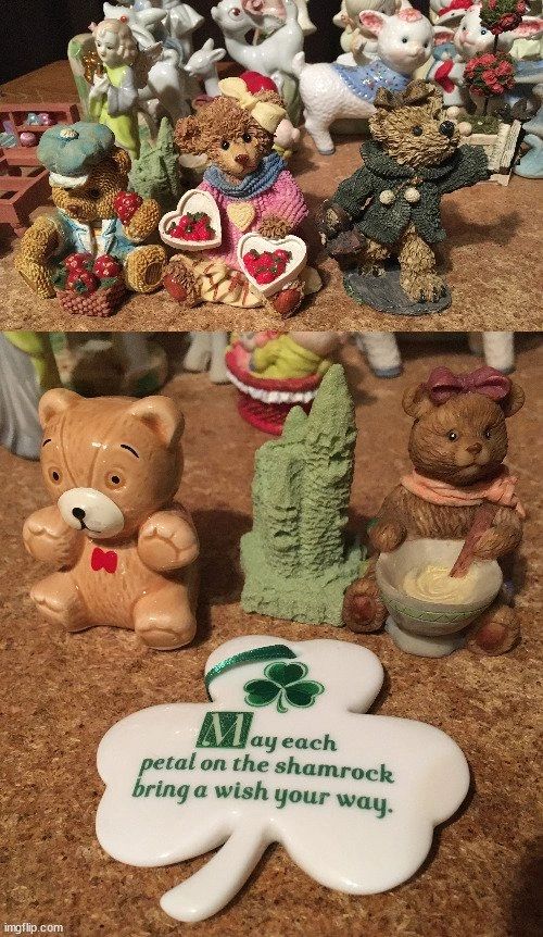 LOT OF 35 FIGURINES ENESCO ANGELS ANIMALS DEER BEAR KIDS - photo 3