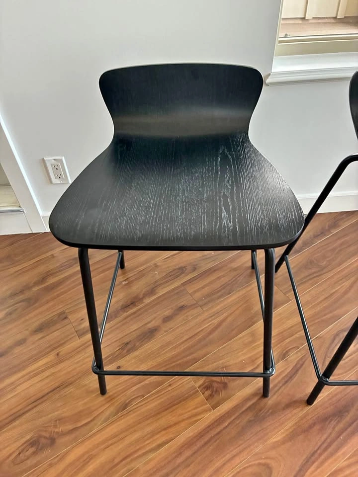 Pair of Black Counter Stools