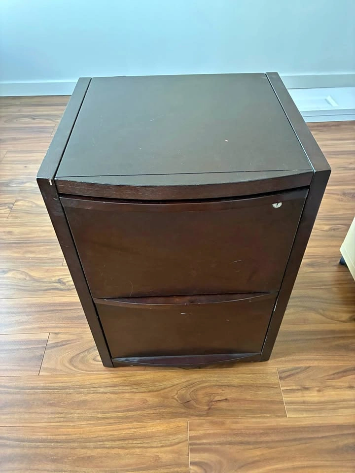 FREE - Dark Wood 2-Drawer Lateral Filing Cabinet