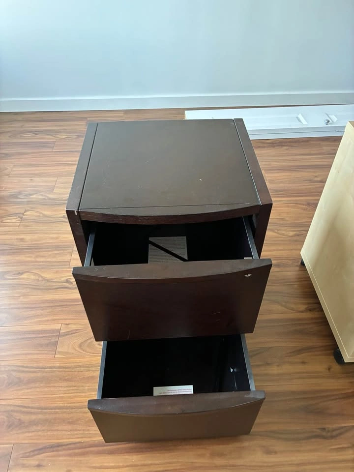 FREE - Dark Wood 2-Drawer Lateral Filing Cabinet - photo 2