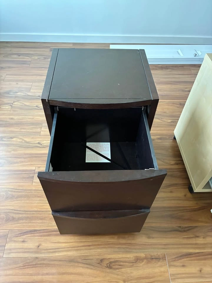 FREE - Dark Wood 2-Drawer Lateral Filing Cabinet - photo 3