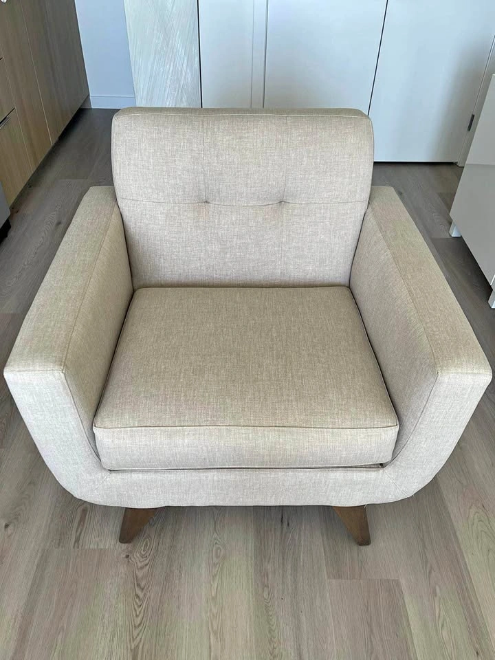 Mid-Century Modern Upholstered Armchair