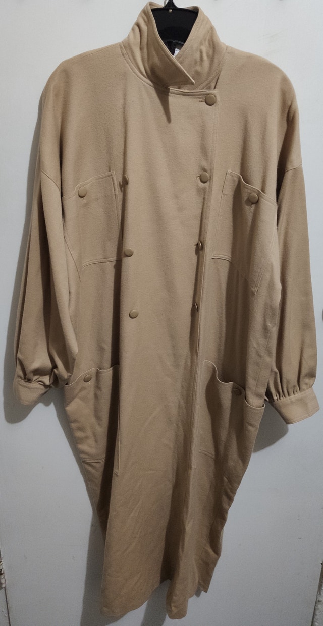 Made in France 100% Wool Trench Coat Vintage Timwear Paris - photo 2