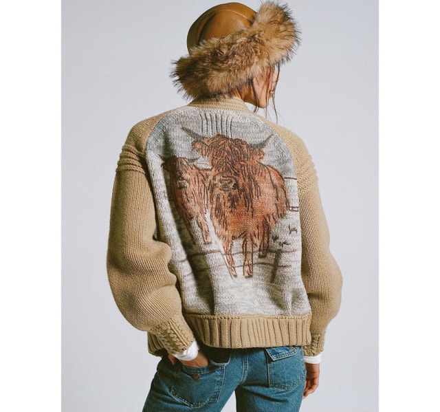 Free People We The Free Highland Cardi 100% Wool Deadstock XL