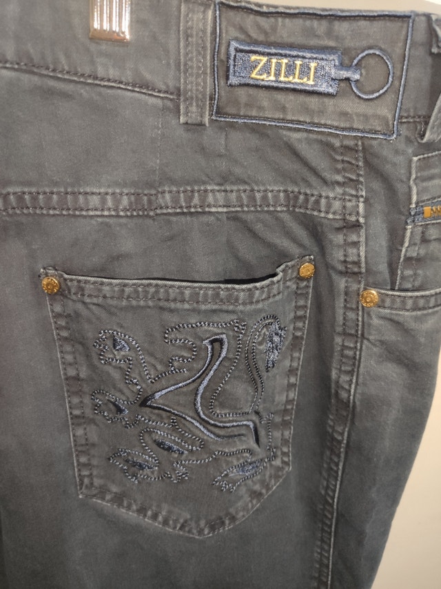Zilli Luxury Designer "Griffon" embroidery Rare Vintage Jeans - photo 4