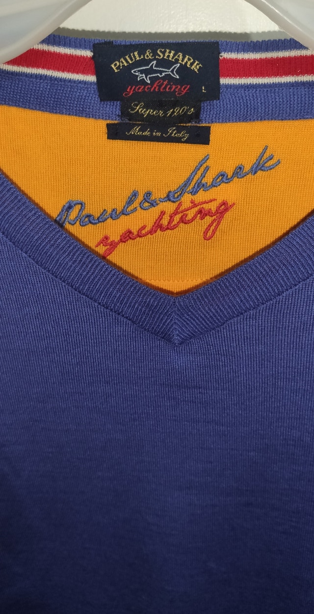 Paul & Shark Yachting Super 120's Italian Wool Sweater Size L - photo 2