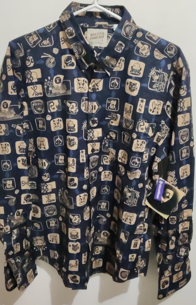 NEW wTag Naked & Famous Easy Shirt Japanese Fabric Size L Mens - photo 2