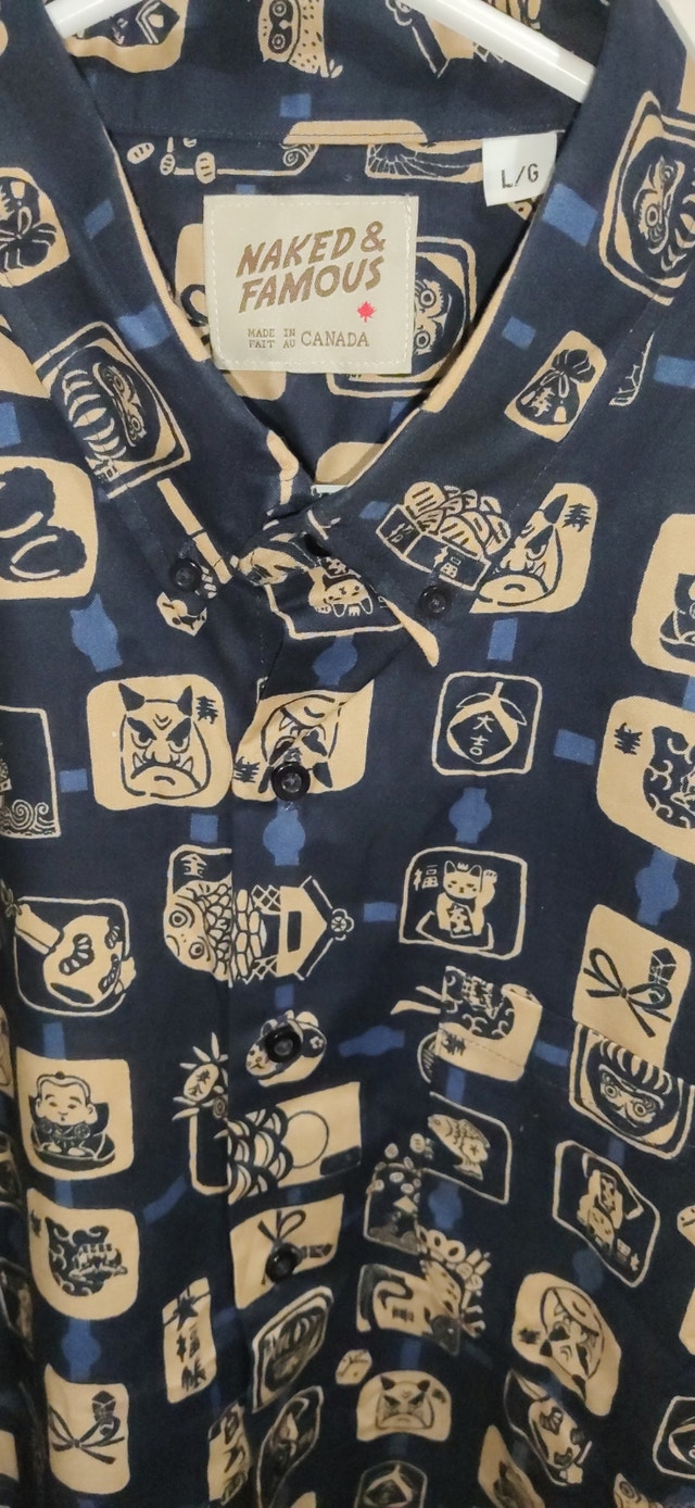 NEW wTag Naked & Famous Easy Shirt Japanese Fabric Size L Mens - photo 3