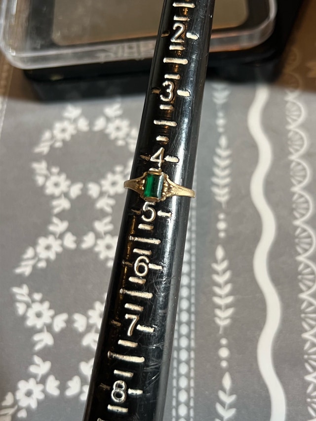10k gold birks emerald diamond ring - photo 2