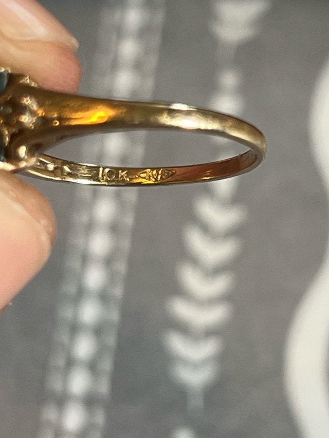 10k gold birks emerald diamond ring - photo 5