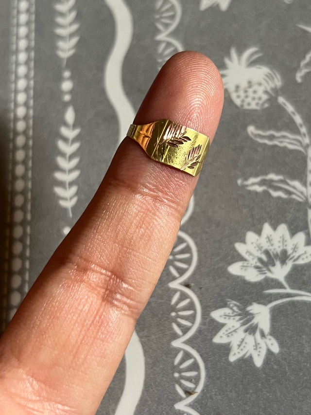 12k gold babies ring