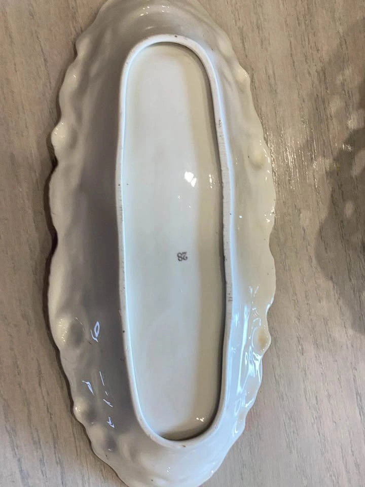 Vintage Porcelain Floral Celery Dish - photo 2