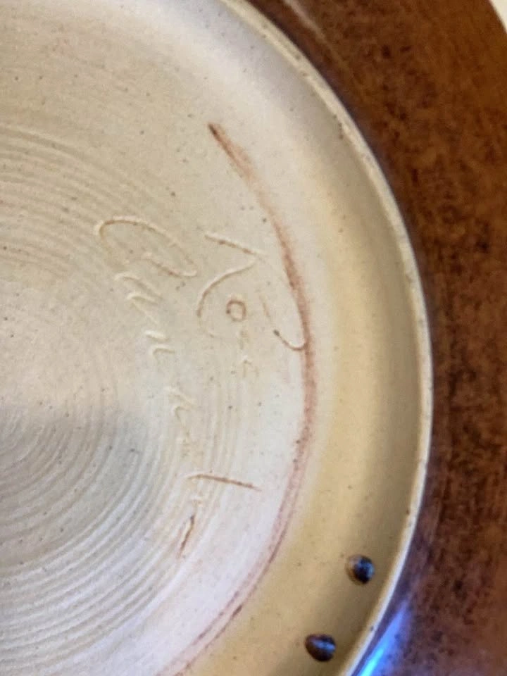 Signed Studio Pottery Decorative Plate - photo 2