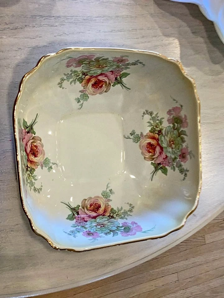 Old Foley James Kent Ltd Floral Serving Bowl