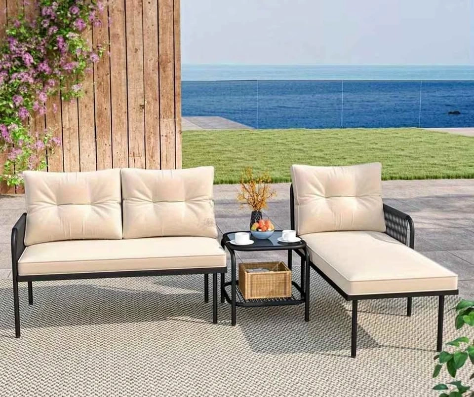 Brand new 3pc patio sectional set. In a box. Unassembled.