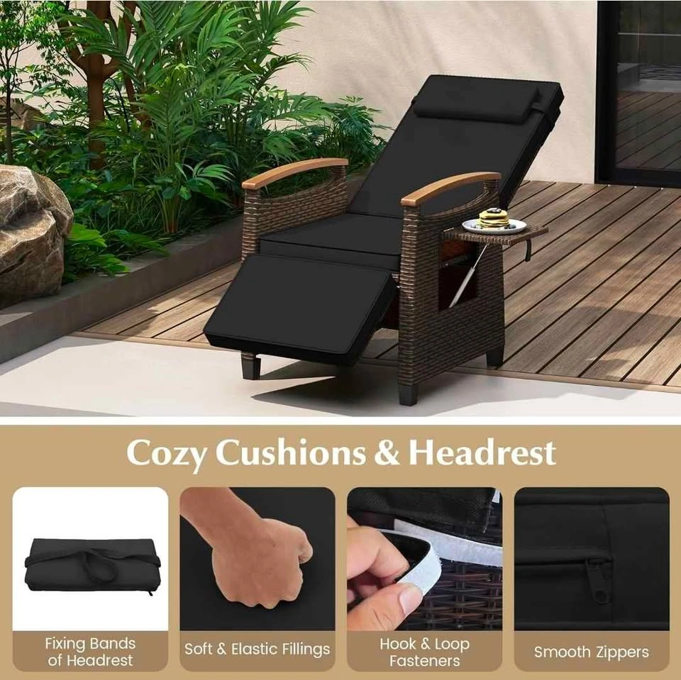 Brand new rattan outdoor recliner chair in box - photo 5