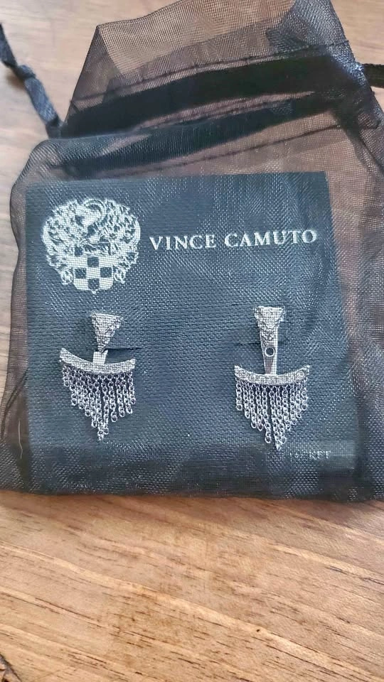 NEW-Vince Camuto PAVE EAR JACKET earrings