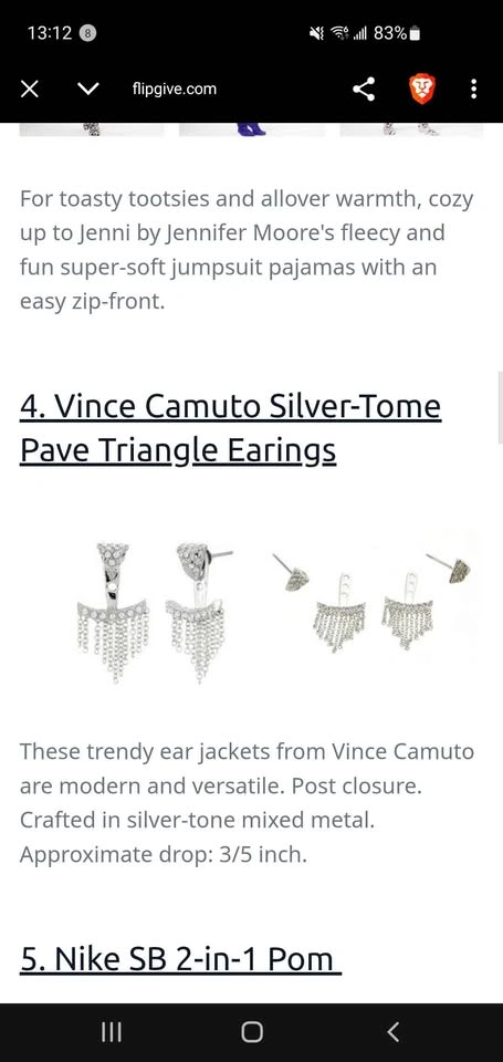 NEW-Vince Camuto PAVE EAR JACKET earrings - photo 3