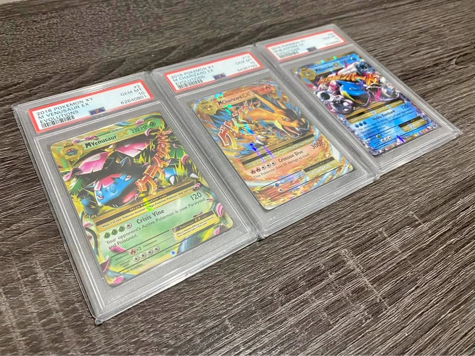 2016 Pokémon XY Evolutions Kanto Mega Trio PSA 10 Set