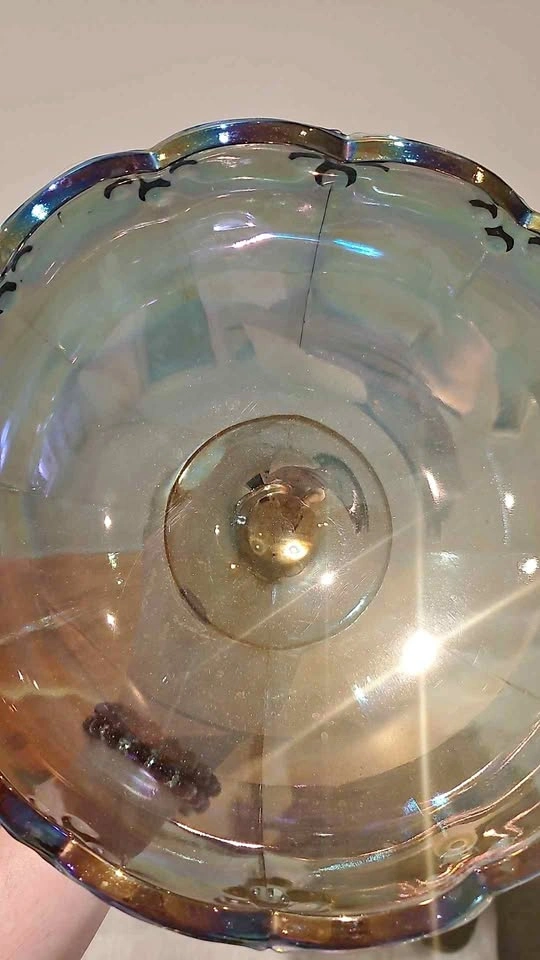 Carnival Glass vessel, iridescent